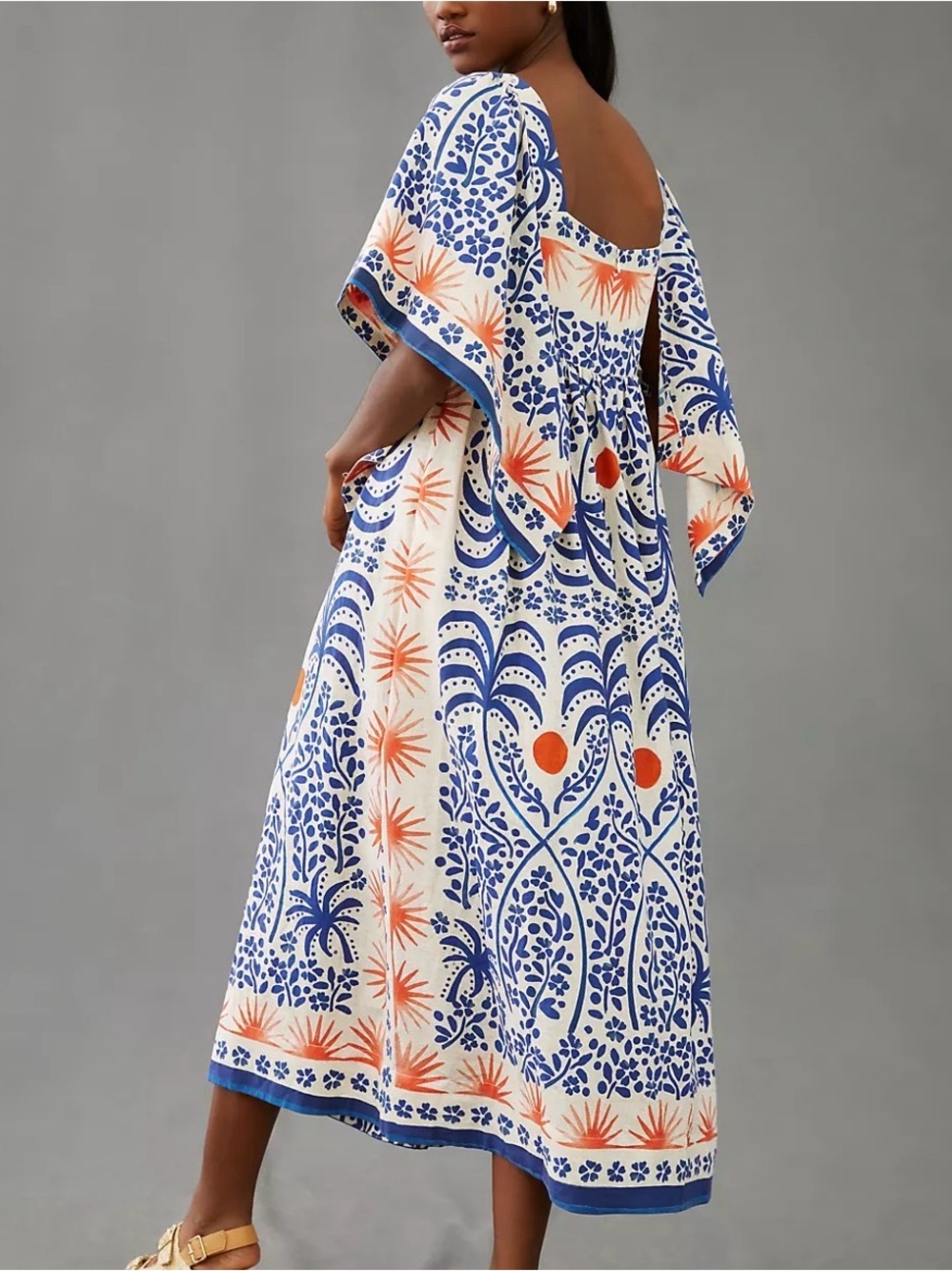 Farm Rio Squareneck Midi Dress - Picture 2 of 10